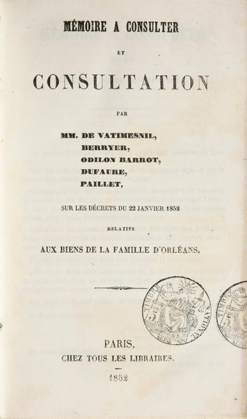 null LIBRARY OF THE COUNT OF PARIS.
Set of four works: Eu, his castle, his church....
