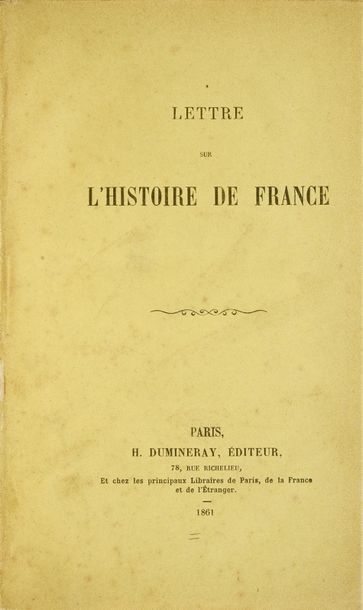 null LIBRARY OF THE COUNT OF PARIS.
Set of five books: LEMOINE Édouard, Abdication...