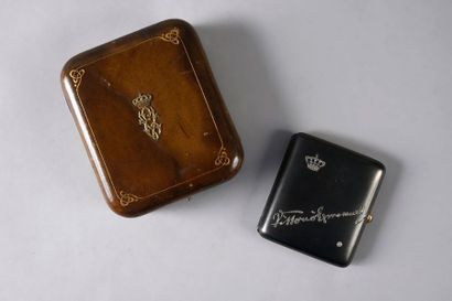 null CIGARETTE CASE OF KING VICTOR EMMANUEL III OF SAVOY.
A slightly domed, square,...