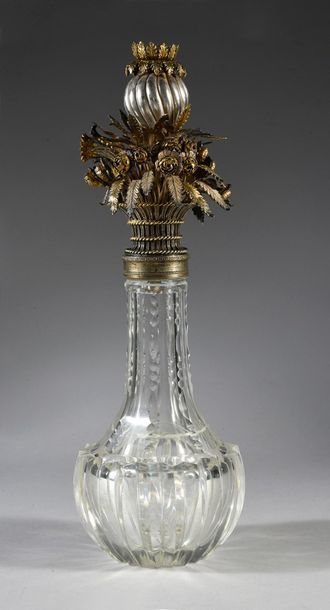null * OTTOMAN HOOKAH.
With its basket-shaped cut crystal vase, silver and vermeil...