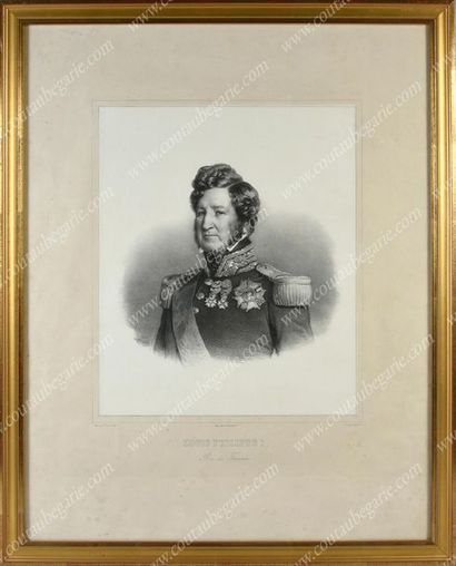 NOËL Alphonse-Léon (1807-1884) 
Portrait de Louis-Philippe, roi des Français (1773-1850).
Lithographie...