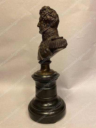 null *LOUIS-PHILIPPE, King of the French (1773-1850). 
 Bronze bust with brown patina,...