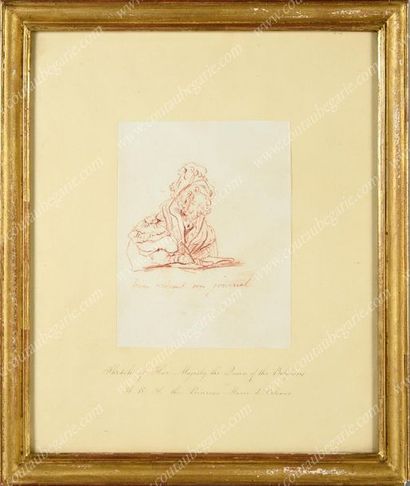null MARIE, princesse d'Orléans, duchesse de Wurtemberg (1813-1839).
Portrait de...