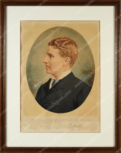 null PHILIPPE VIII, DUKE OF ORLEANS (1869-1926). 
 Coloured lithograph, representing...