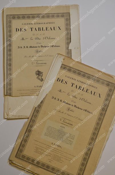 École Française du XIXe siècle 
Ensemble de 11 lithographies, dont la plupart sont...