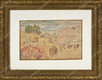 JOINVILLE Antoine-Edmond (1801-1849) 
*View of the Kasbah of Algiers through the...