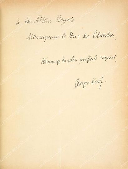 BIBLIOTHÈQUE DE ROBERT, 
PICOT Georges. Historical note on the life and work of the...