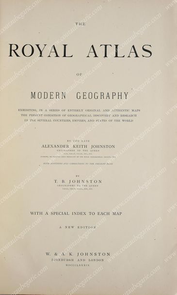 BIBLIOTHÈQUE DE DOM PEDRO II, 
KEITH JOHNSTON Alexander (1804-1871). Royal atlas...
