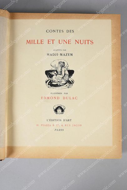 BIBLIOTHÈQUE D'ISABELLE D'ORLÉANS, 
HADJI-MAZEM. Contes des mille et une nuits, édition...