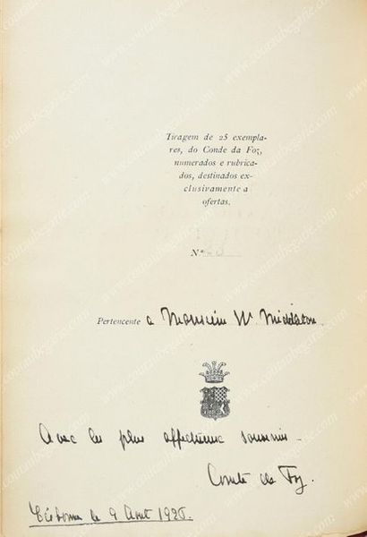 BIBLIOTHÈQUE D'ISABELLE D'ORLEANS-BRAGANCE, COMTESSE DE PARIS (1911-2003) 
SAGRERA...