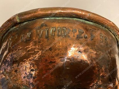 null *CASSEROLE IN RED COPPER.
From the kitchens of the Château de Vaux-le-Vicomte.
Brand...