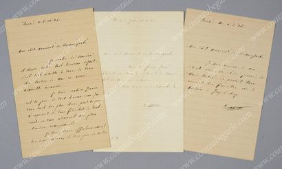 null PIERRE, Prince of Orleans, Duke of Penthièvre (1845-1919). 
 Set of 3 L.A.S.:...