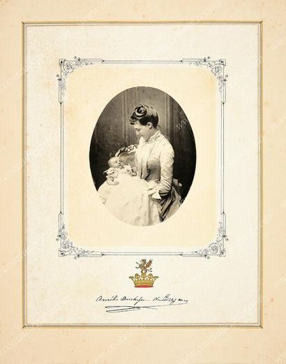 MARIE-AMÉLIE, reine de Portugal, née princesse d'Orléans (1865-1951) 
Large engraving,...