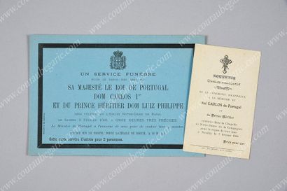 CARLOS Ier, roi de Portugal (1863-1908) 
Commemorative memento published on the occasion...