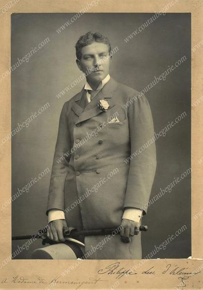 PHILIPPE VIII, duc d'Orléans (1869-1926) 
*Photographic portrait signed by Koller...