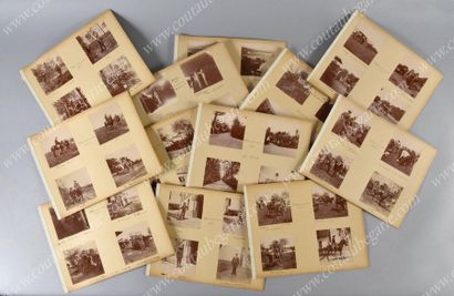 null ALBUM DE PHOTOGRAPHIES.
Composé de 12 planches cartonnées contenant 48 photographies...