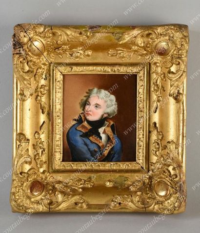 KLEBER Jean-Baptiste (1753-1800) 
Miniature on porcelain, representing the general...