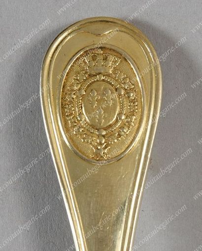 null SERVICE FOR THE TABLE OF THE KING LOUIS XVIII.
Gilt vermeil household goods...