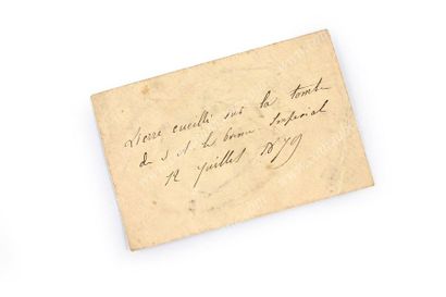 LOUIS-NAPOLÉON, prince impérial (1856-1879) 
Small envelope bearing the handwritten...