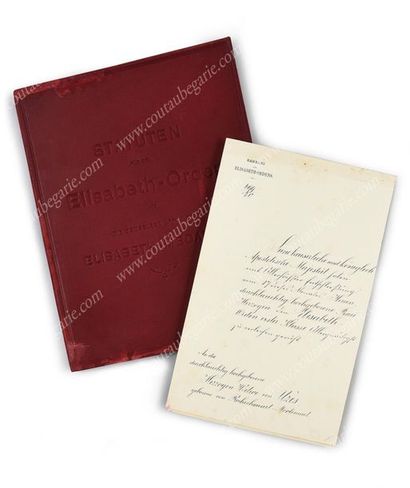 ORDRE D'ÉLISABETH - EMPIRE D'AUTRICHE 
Signed autograph letter made in Vienna on...