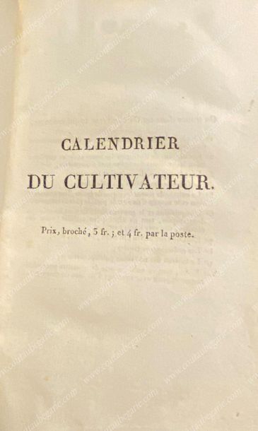 BASTIEN Jean-François Calendrier du cultivateur, printed in Paris, at the author's...