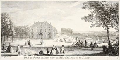 ISRAËL Silvestre (1621-1691) 
View of the Maison de Sceaux belonging to Monsieur...