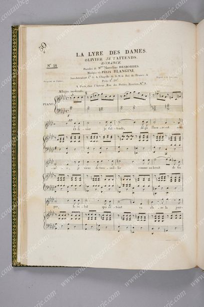 null [ MUSIC PLAYING ] Volume containing 60 musical scores of the Lyre des Dames...