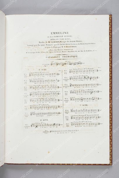 null [ MUSIC PLAYING ] Volume containing the musical score of the opera Emmeline...