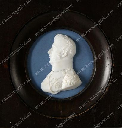null CHARLES X, King of France (1757-1836). 
 Medallion containing a profile of the...