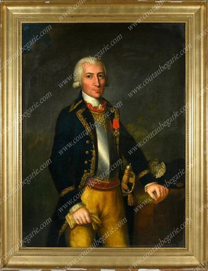 École Française du XIXe siècle 
Portrait of a French officer wearing a cuirass and...