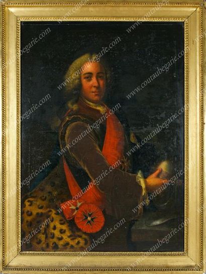 HANDMANN Jakob-Emanuel (1718-1781), attribué à 
Portrait d'Albrecht Fredrich von...