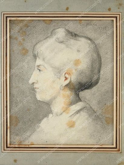GABRIEL Georges (1775-1846), attribué à 
Portrait en buste de la princesse de Lamballe...