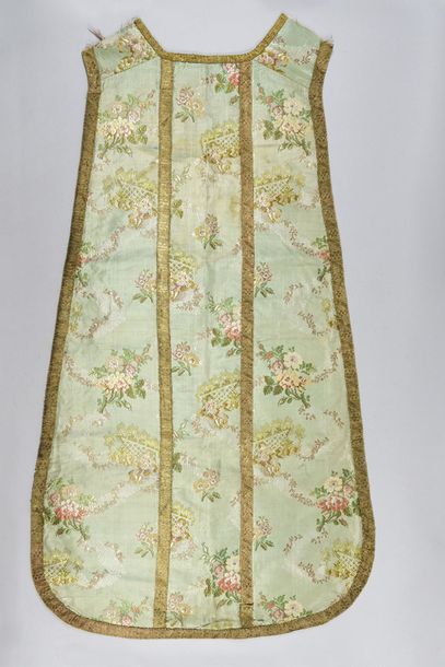 null Dismantled chasuble made of lampas, Italy or Spain (?) mid 18th century, lampas...