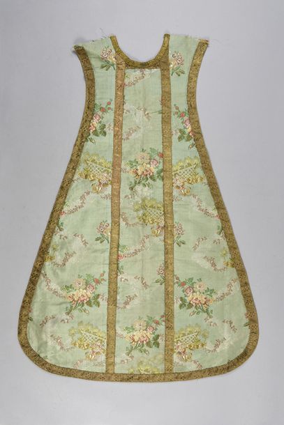 null Dismantled chasuble made of lampas, Italy or Spain (?) mid 18th century, lampas...