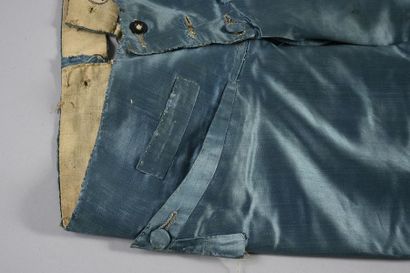 null Panties of a court dress, Louis XVI period, blue Nattier jasper satin panties...