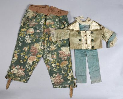 null Bridging panties, Louis XV period, panties cut in a naturalist lampas with open...