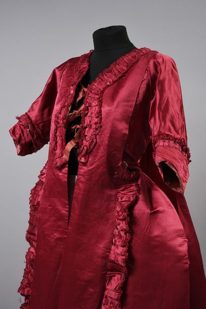 null Manteau de robe à la française, époque Louis XV, manteau de robe à plis Watteau...