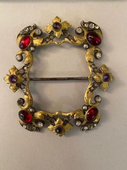 null Meeting of three shoe buckles, second half of the 19th century, two buckles...