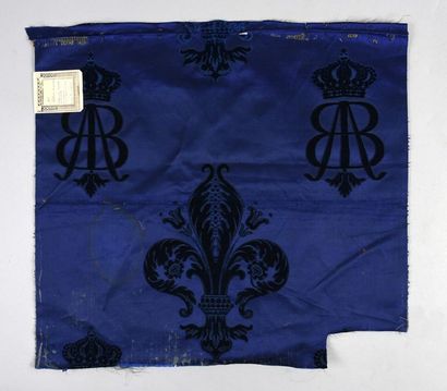 null Fragment of a chased velvet wall hanging from one of the apartments of the Royal...