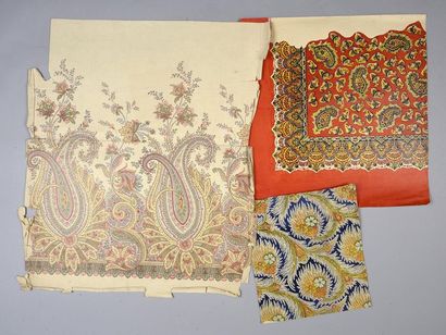 null Important meeting of prints, late 19th-early 20th century, mainly quarter shawls...