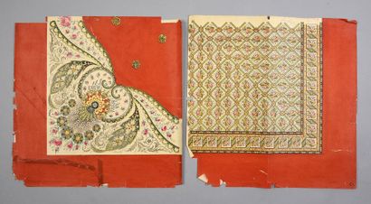 null Important meeting of prints, late 19th-early 20th century, mainly quarter shawls...