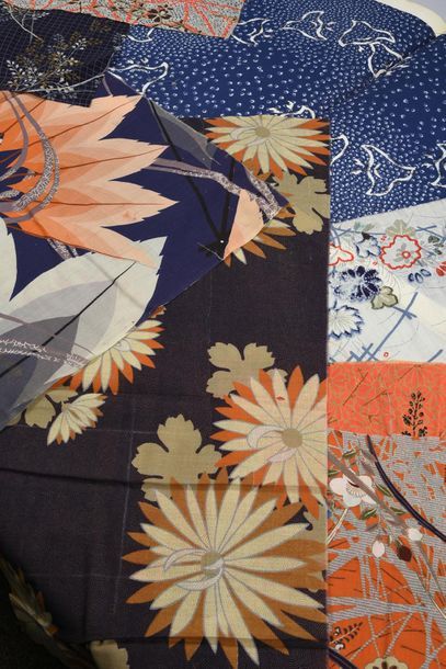 null Set of print samples, Japan, late Meiji period, polychrome wood board prints...