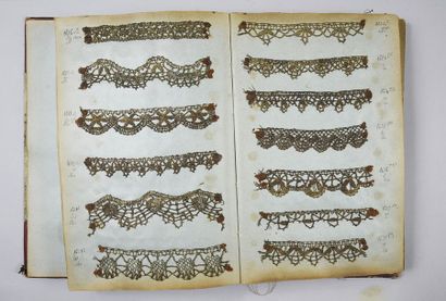 null Album of samples of metallic lace, Manufacture Morel in Lyon, end of the 19th...