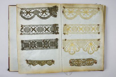 null Album of samples of metallic lace, Manufacture Morel in Lyon, end of the 19th...