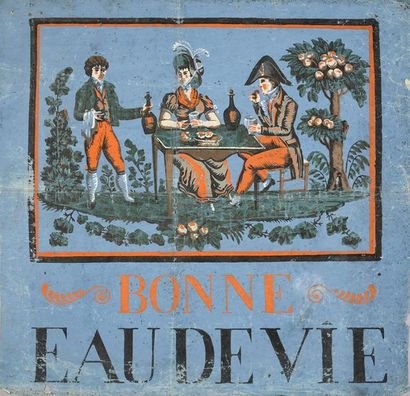 null Bonne Eau de vie, wallpaper advertising poster, attributed to the Paulot et...
