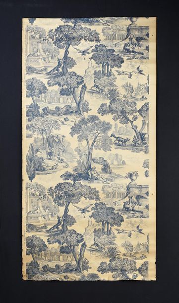 null Jardin des Plantes, set of two scrolls and two parts of scrolls, circa 1930,...