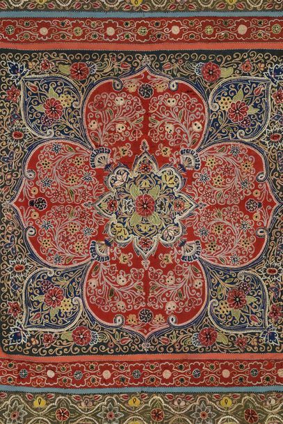 null Rachti embroidery tablecloth, Persia, second half of the 19th century, applications...