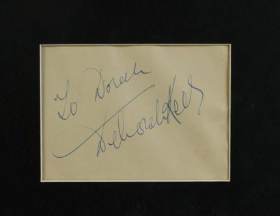 null KERR Deborah (1921-2007).

Pièce autographe signée et dédicacée « To Doreen...