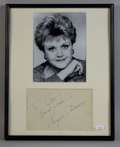 null LANSBURY Angela (°1925).

Autographed and signed "To Peter, good wishes, Angela...