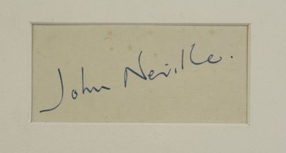 null NEVILLE John (1925-2011).

Pièce autographe signée « John Neville » par le fameux...